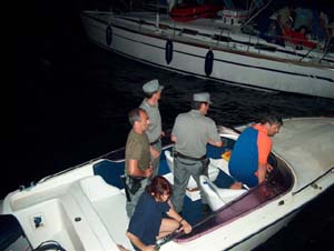 Salvataggio Capo Poro Gommone