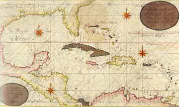 mappa caraibi antica