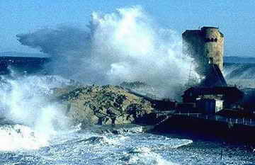 la burrasca sotto la torre marciana marina