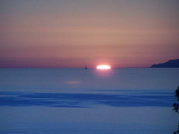 tramonto barca