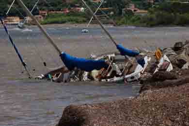 Ciclone barca affondata stiopparello