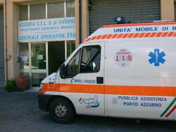 Ambulanza pronto soccorso p.a. porto azzurro
